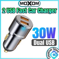 Moxom Car Charger 30W Fast Charging Charger Car Charger Adapter Dual USB Port Charger Car Fast Charg