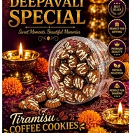 【Syokbites】 Tiramisu Coffee Halal Cookies Biskut Tiramisu Biscuit Kuih Raya 300gm+-