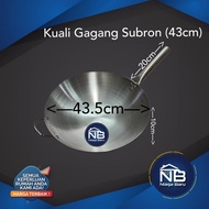 Wajan Penggorengan 43cm Stainless Steel Gagang Tebal Wok Kuali Nasi Goreng