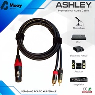 Audio mixer connector cable to power amplifier rca jack active speaker/ to canon xlr female socket A