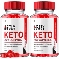 (2 Pack) Keto ACV Gummies, Activboost Keto + ACV Advanced Support, Active Boost Keto ACV Gummies Ene