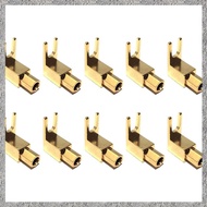 (BIGY) Right Angle Spade Fork & Binding Post - 4mm Banana Plug Socket - Spade Fork Connector for Spe