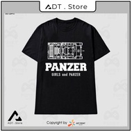 Áo thun Girls Und Panzer Finale Type P40 (Black) ngắn tay