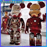 Bearbrick 400% Bearbrick Iron Man Trend Figurine Doll  Violent Bear Model Furnishing Articles Gift