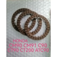 HONDA CM90 CM91 C90 CT90 CT200 ATC90 NOS GENUINE CLUTCH PLATES 3PCS SET MADE IN JAPAN