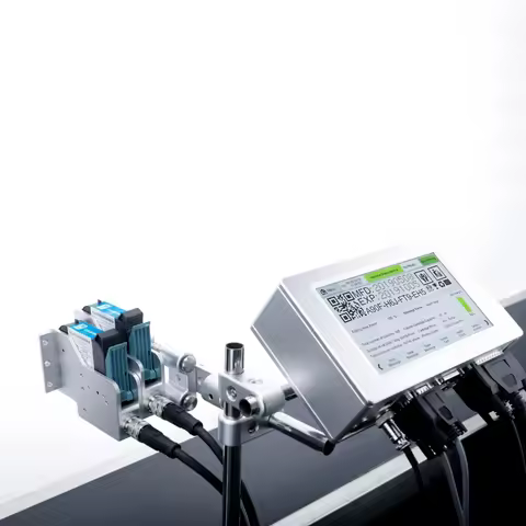 T290E 25.4mm/50.8mm TIJ Coder Printing Machine Expiry Date GS1 Code Intelligent Continuous Inkjet Pr