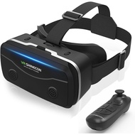 VR Headset with Bluetooth Controller - Universal 3D Virtual Reality Glasses Compatible for 4.7-7 inc