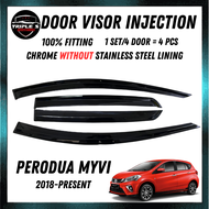 Perodua Myvi GearUp 2018-2023 Door Visor Mugen Style Air Press Sun Visor Protection 4 Pintu (4Pcs/Se