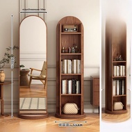 ตู้เสื้อผ้าแบบหมุนได้พร้อมกระจกเต็มรูปแบบสำหรับการจัดแสดงและเก็บของในบ้านสำหรับเด็ก ตู้หนังสือแบบหมุ