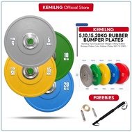 Kemilng Gym Equipment Weight Lifting RubberBumper Plates Color Rubber Plates 5KG To 20KG