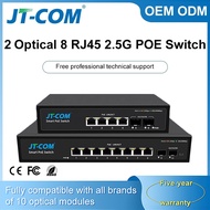 JT-COM 10G 6-Port Uplink 2.5G PoE Ethernet Switch, 2×10G SFP Ports, Suitable for Surveillance Camera