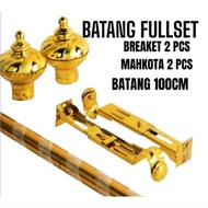 Curtain Rod Full Set (Thick Bracket)