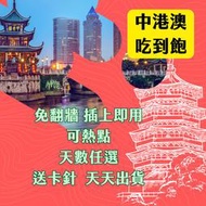 中國上網 大陸 香港 澳門 中港 通用 吃到飽 4G 高速 無限 免翻牆 免開通 網卡 中國上網卡