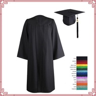 stylishlife| 2021 Adult Zip Closure University Academic Graduation Gown Robe Mortarboard Cap
