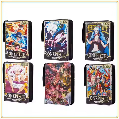 900pcs ONE PIECE Card Album Book Folder 9 Card Slots Collections Zipper Double Pocket Zipper Card Bi