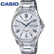 K.LI/Casio นาฬิกาข้อมือผู้ชาย เลขโรมัน กันน้ำ 100M สายสแตนเลส รุ่น MTP-1384