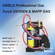 AWELD Professional Gas Torch OXYGEN & MAPP GAS