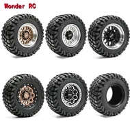 4Pcs 136mm 17mm Hex 2.6inch Km3 Tire and KMC Wheel Rim for 1/8 RC Crawler Car CROSSRC Easy To Contro