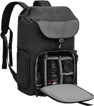 CADeN Camera Backpack Canvas Camera Bag for DSLR/SLR Mirrorless Camera with 15.6 inches Laptop Compa