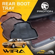 [𝐑𝐄𝐀𝐑 𝐁𝐎𝐎𝐓 𝐓𝐑𝐀𝐘] PROTON WIRA SEDAN - Car Accessories Aksesori Kereta Leather Carpet Mat Board Origin