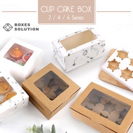 READY STOCK IN IPOH Cupcake Muffin Desert Cake Box Craft Box Kotak Kek Kotak Donut With Transparent 