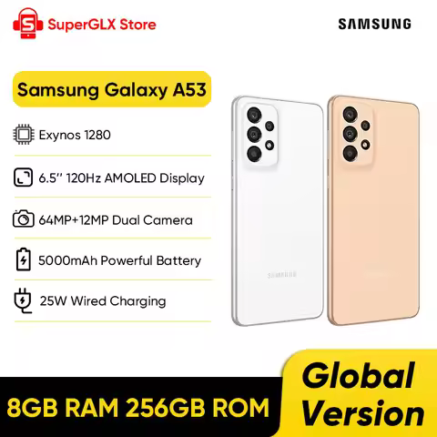 【US Express】 Samsung Galaxy A53 5G Smartphone Exynos 1280 6.5" 120Hz Super AMOLED Display 64MP Main 