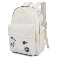 Detachable Velcro Embroidered Backpack Large Capacity Student Schoolbag Computer Travel Backpack 8A9