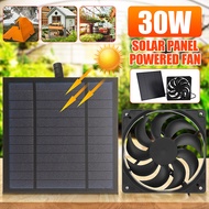 30W 12V Solar Exhaust Fan Air Extractor 6 inch Mini Ventilator Solar Panel Powered Fan for dog house