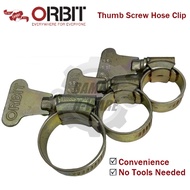 ORBIT Thumb Screw Hose Clip. Butterfly Hose Clip for Garden Hose or Gas Hose. Hose Clip with Handle (1PC)