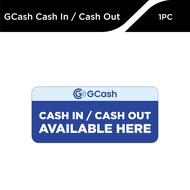 Dsign Gcash Cash In/ Cash Out Available Here Signage Sticker, Store Sticker, Store Sign.