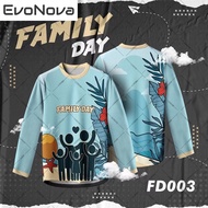 EvoNova Newly designed JERSEY Baju Tshirt Lelaki Family Day Crew Neck T-shirt + Long sleeved
