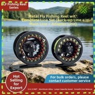 YRBWDYZDH Fly Reel Combo, Large Arbor Aluminum Fly Fishing Reel, Lightweight Backing Leader 3/4 5/6 