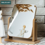 {love beautiful clothes} Dressing Table Mirror Makeup Retro Desktop Wooden Table Top Dressing Home Student Dormitory Mirror