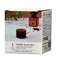 SYG Glass Heat-Resistant Coffee Cup Flower Tea Mug 430cc