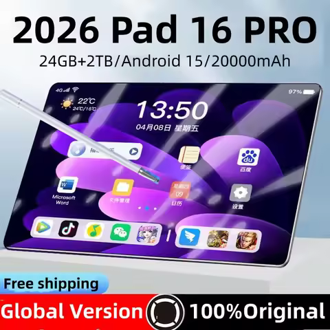 2026 NEW Pad 16 Pro Max Tablet PC 11inch 24GB+2TB Tablets Android 16 Snapdragon8gen3 Tablette PC 200