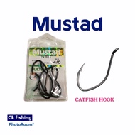 Mustad Catfish Hook Model 412NP-BN ( Size 2/0 to 10/0 ) SW Saltwater Big Bait Bottom Fishing Hook / Mata Kail Pancing