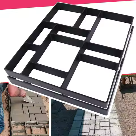 17.5x15.5x1.5 2Pack Concrete Molds Reusable Walk Path Maker Paving DIY Path Garden Yard Patio Mold 1