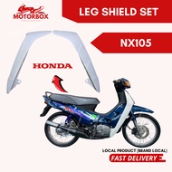 HONDA NX105 LEG SHIELD - FRONT WHITE COVER KEPAK PUTIH KEPOK SAYAP DEPAN LEGSHIELD WIND SHEILD HURRI