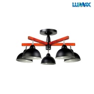 LUMAX โคมไฟตกแต่งแขวนเพดาน ขั้วหลอด E27 x 5 Series FEDORA รุ่น PWS72-015 สไตล์ Modern