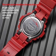 Suitable Rubber Watchband for AW591 590 5230 AWG-M100 G-7700 Men's Strap Case 16mm Waterproof Resin