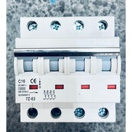 [READY STOCK] MCB 16A 4P /10KA