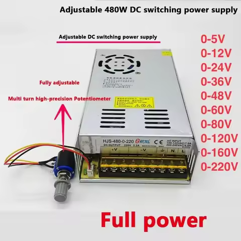 AC-DC 5V-220V Digital Adjustable Voltage Regulated Power Supply 300W-480W Switching Power Supply Tra
