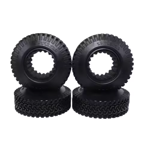 A62T-4Pcs RC 1:10 Crawler Beadlock Wheels Tire 1.9 Inch Rubber Wheel Tire 98mm Tyre for RC Car Truck