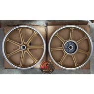 YAMAHA RXZ/ RXZ CATALYZE (JRD) Sport Rim Gold (7Batang) FRONT 160x18, REAR 160X18 (Parts Baru/ Stock