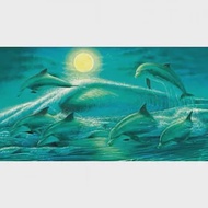 【台製拼圖】海豚追逐 夜光拼圖 (2000片) HM2000-009