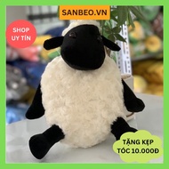 Cute fat sheep teddy bear plushie size 35 cm, baby pillow, white sheep bear.