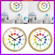 [Tachiuwa2] Telling Time Teaching Clock, Silent Non Ticking Analog Battery Operated clock