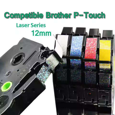 1Pcs 12mm 231L1 Compatible For TZe-231 TZe 231L1 TZ221L1 Colorful Laser 12mm Label Tape For Brother 