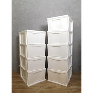 4&5 Tier Kabinet Laci Baju/Almari Baju/Plastic Drawer/Cloth Cabinet/Storage Cabinet/Drawer Cabinet p