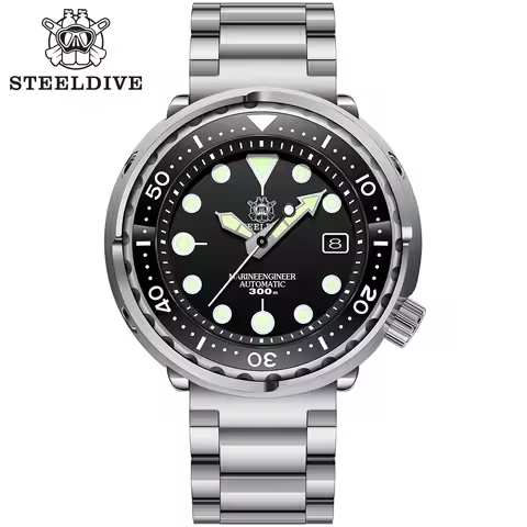 STEELDIVE Official SD1975 Fashion Tuna Watch Automatic Dive Stainless Steel 300m Water Resistant Cer